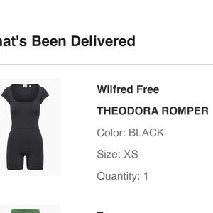 Never Worn Aritzia Black One Piece!